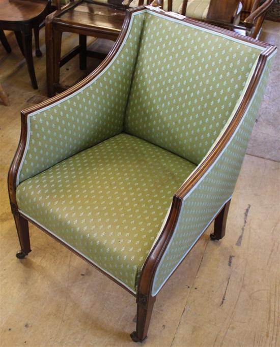 Mahogany bergere chair